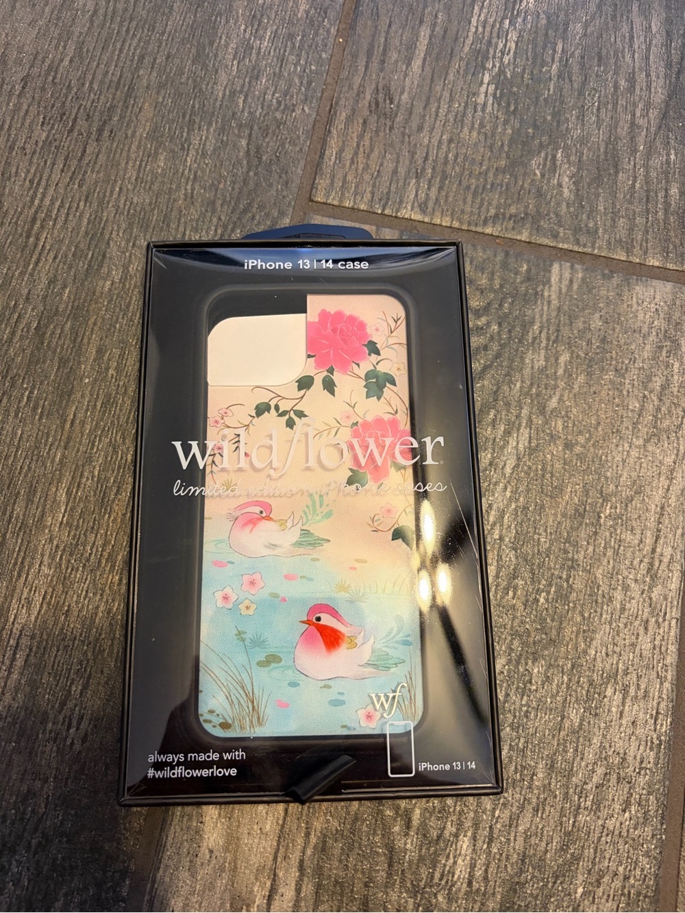 Wildflowers Pastel Floral Bird iPhone 13/14 Case - Pink, Blue